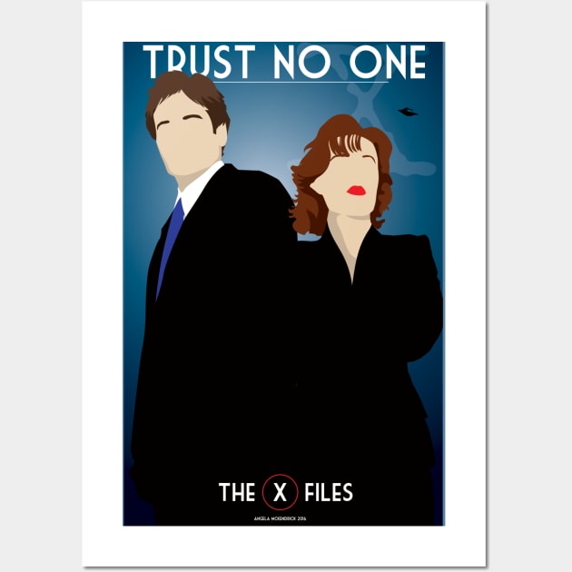 Trust No One Wall Art by CuddleswithCatsArt